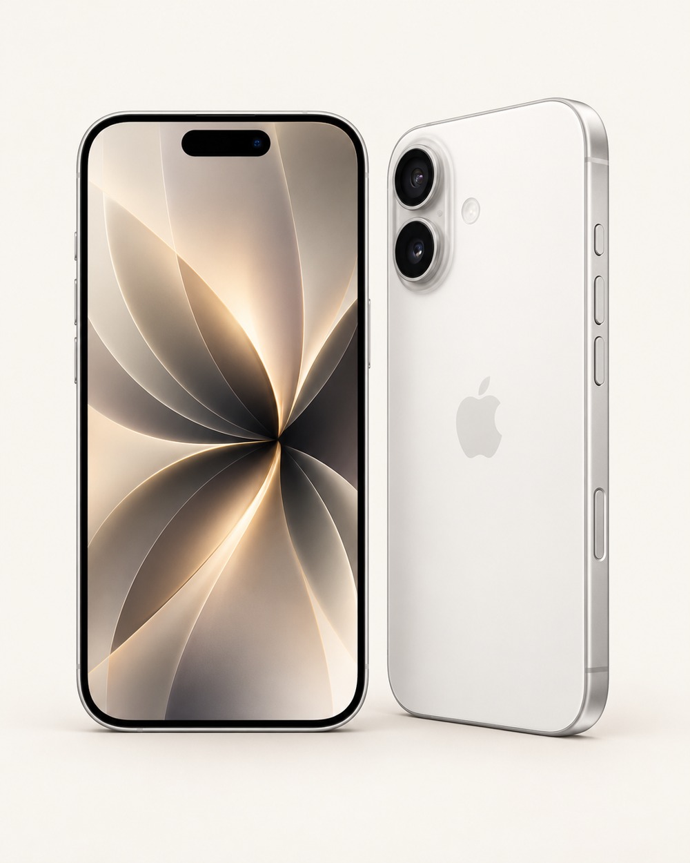 Prémium Apple iPhone 17 termékillusztráció, elölről és hátulról